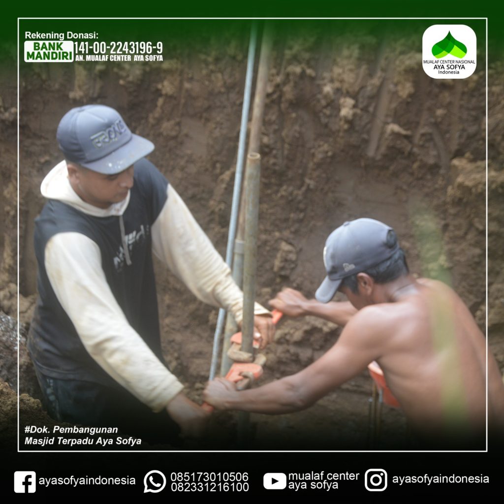 dokumentasi pembangunan masjid, perkembangan terbaru lapangan, perjalanan membangun rumah ibadah, gerakan peduli mualaf, pastisipasi anda sangat berarti